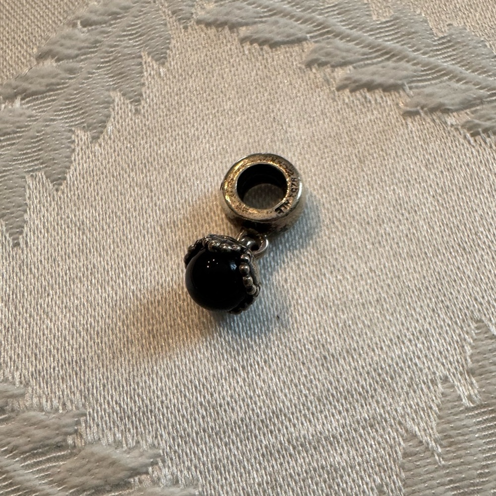 Pandora Silver and Black onyx Charm Bead